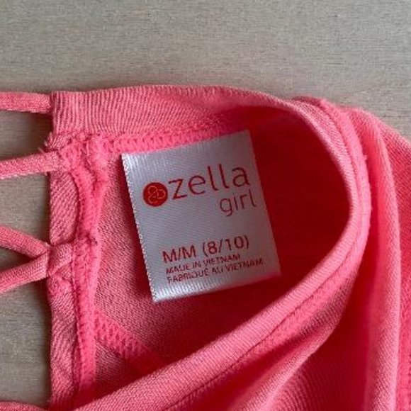 Zella Girl Pink Open Strappy Back Three-Quarter Sleeve Top - Picture 4 of 8